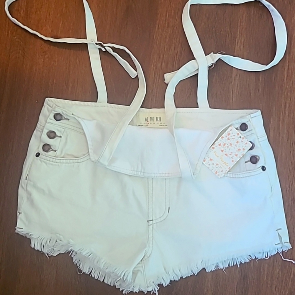 Free People NWTs short-alls sz 26 white 'We The Free' sexy and cute!
